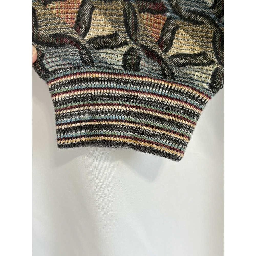 Jhane Barnes Vintage Geometric Textured Knot Crewneck Sweater  W Small - Picture 3 of 8